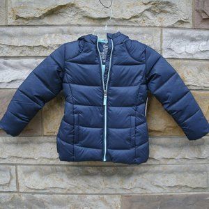 Girls Blue Puffer Bubble Coat Size 4-5